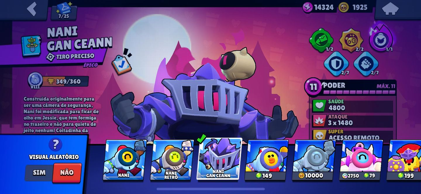 Conta Brawl Stars | 67 Brawlers | Skins Raras + 4 Passes