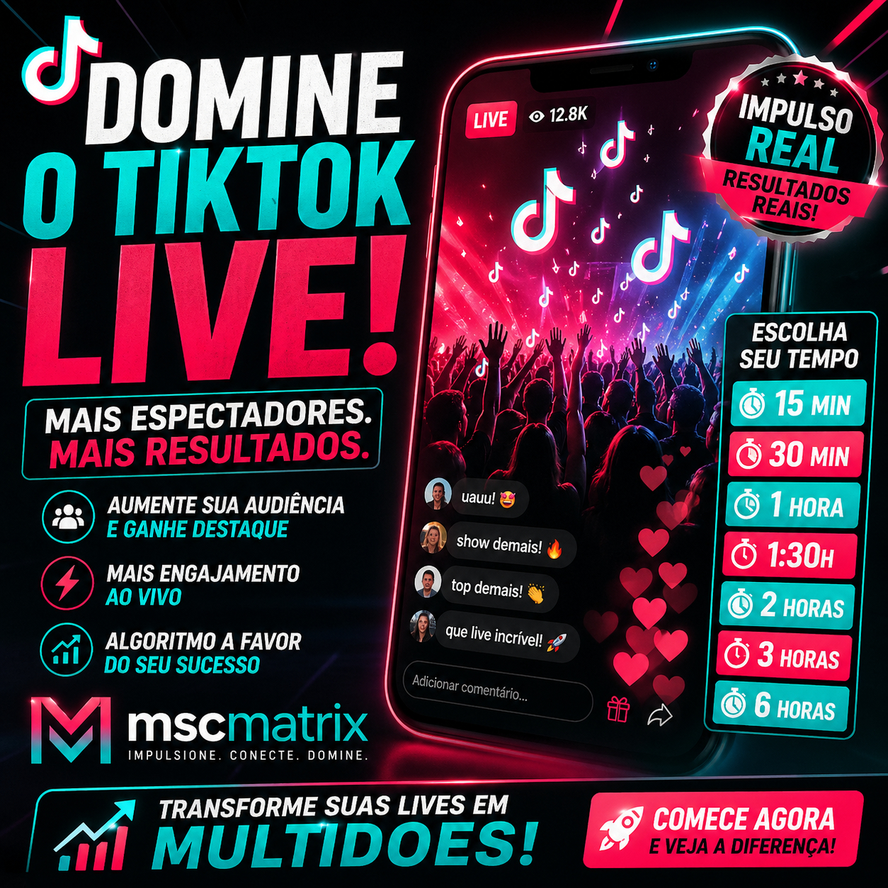 Espectadores Ao Vivo Tiktok-Domine Multidões! (7 Dias de garantia /reposição)