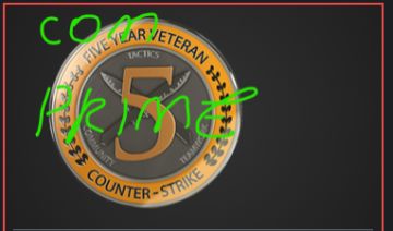 CONTA CS2 COM PRIME 2500 HORAS + MEDALHA 5 ANOS