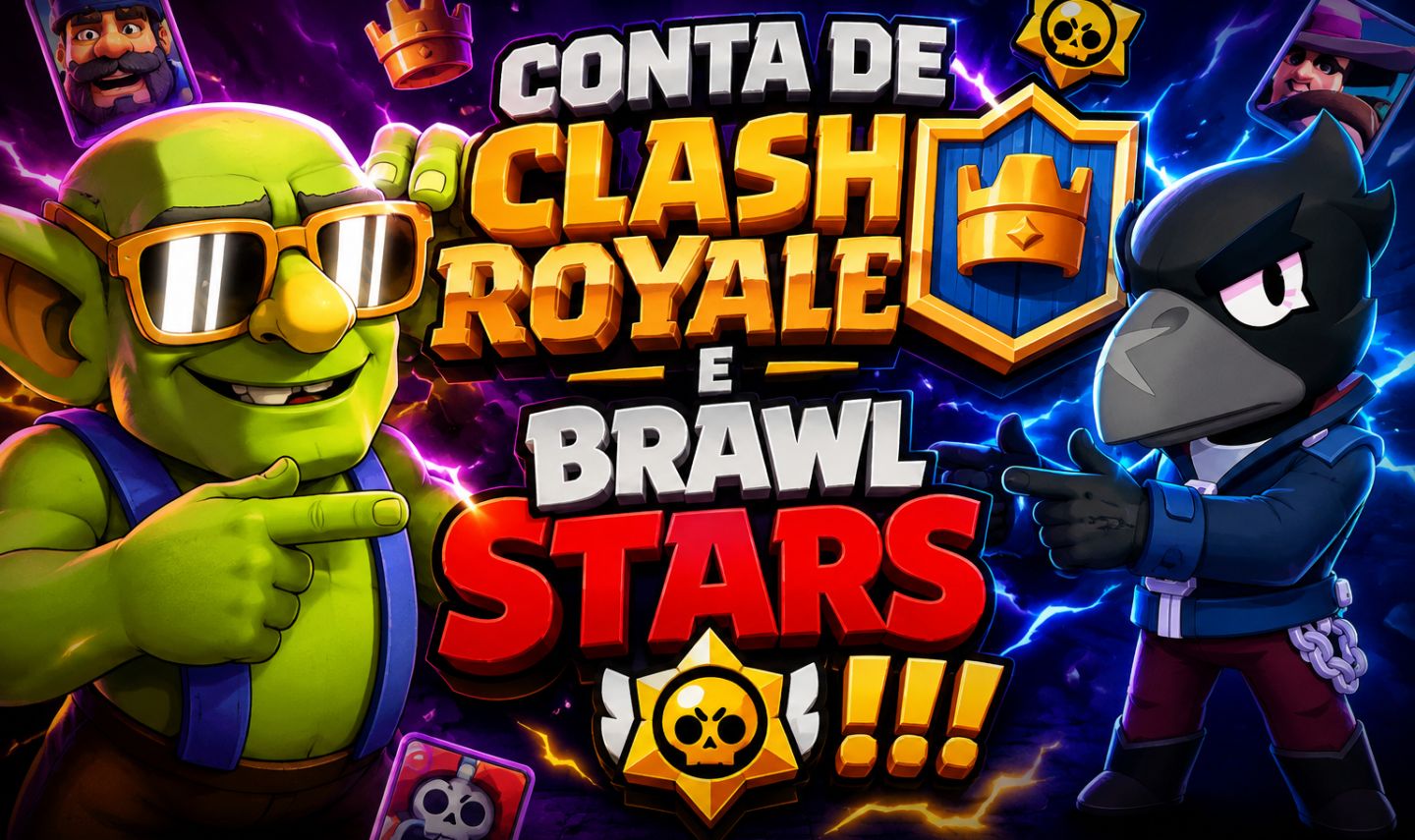 CONTA DA SUPERCELL CLASH ROYALE E BRAWL STARS !! UPADO EM AMBOS OS JOGOS