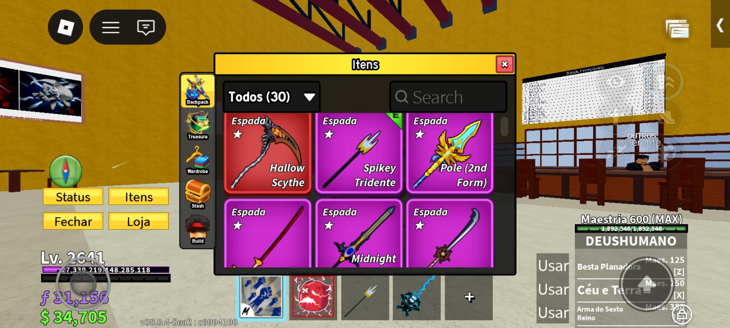 CONTA BLOX FRUITS CONTA PVP COMPLETA