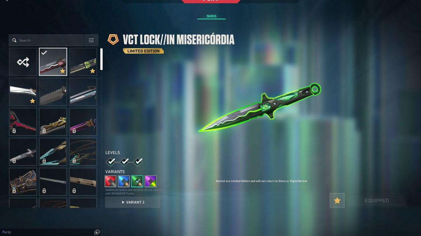 Conta valorant DIamante com faca VCT LOCK//IN Misericórdia