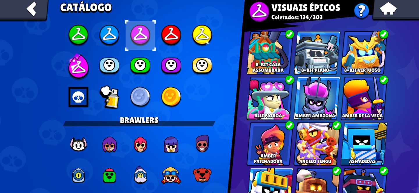 Conta Brawl Stars 83k Troféus, Todos Brawlers, 400+ Skins, Mestre, 46 HC Full!