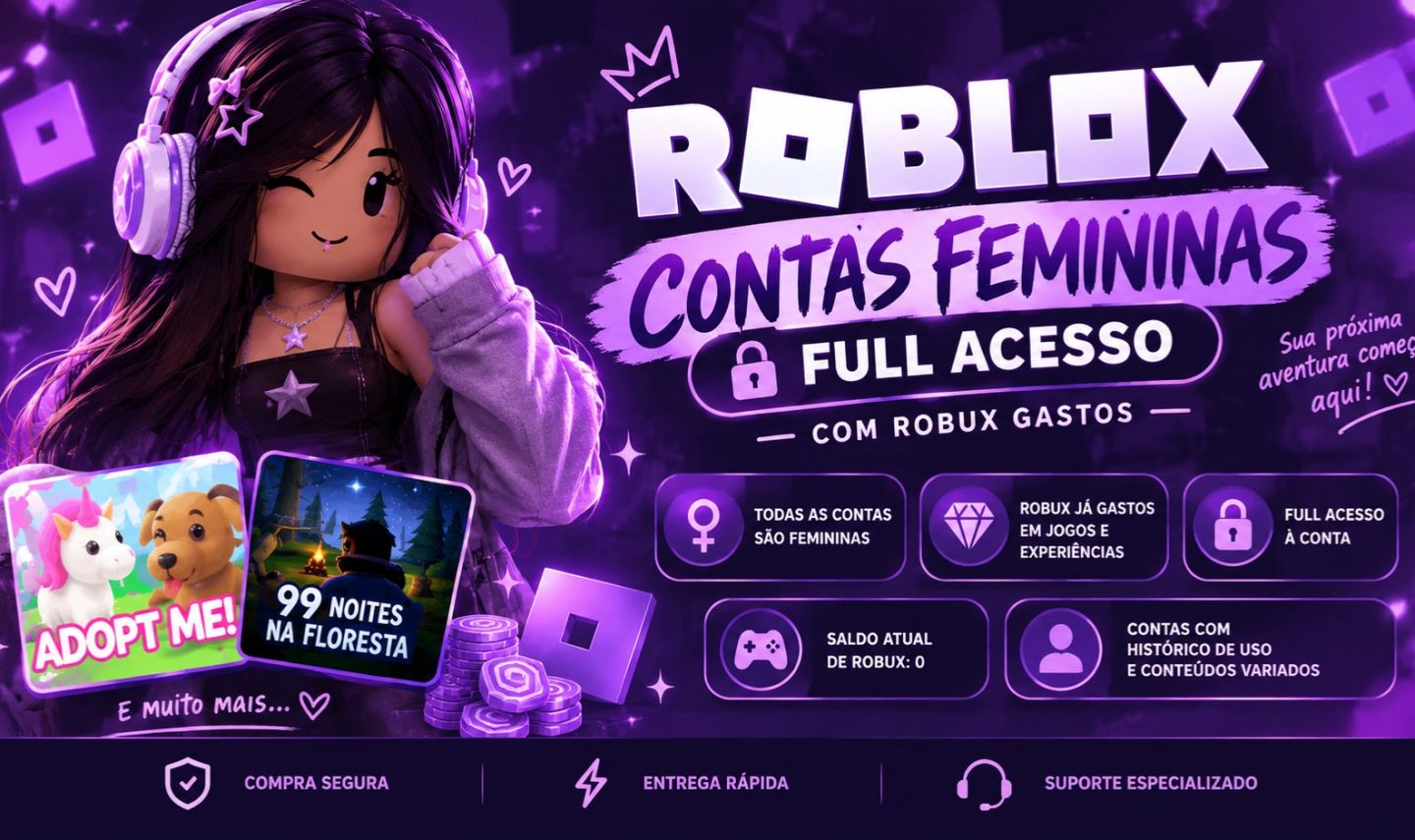 CONTAS DE ROBLOX BARATINHA COM +4000 ROBUX GASTO