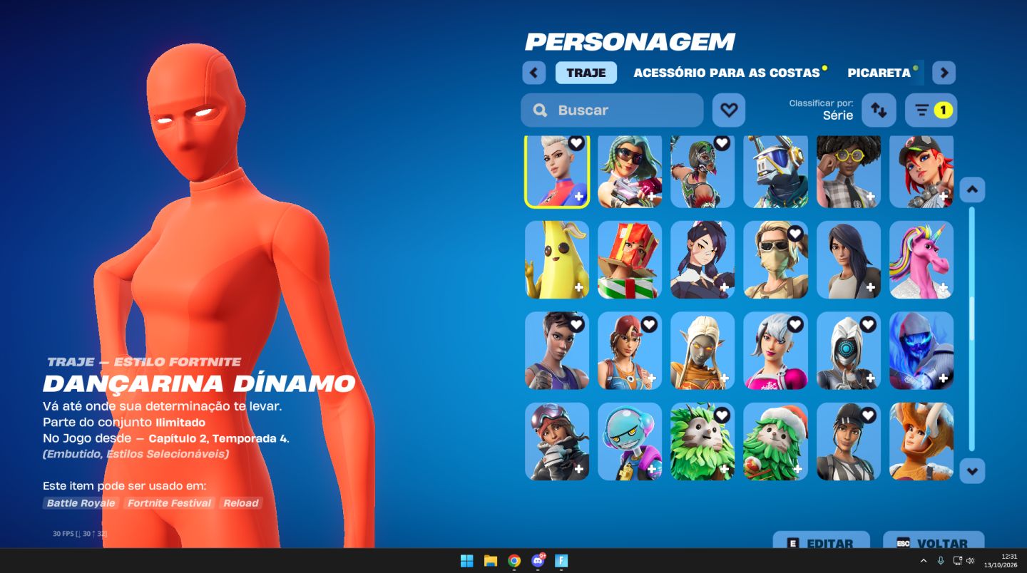 Conta de fortnite OG (+30 Skins compradas, e pacotes exclusivos)