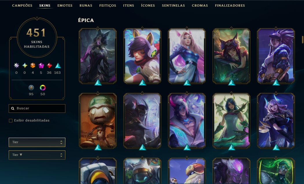 CONTA LOL | 451 SKINS | SEASON 2014