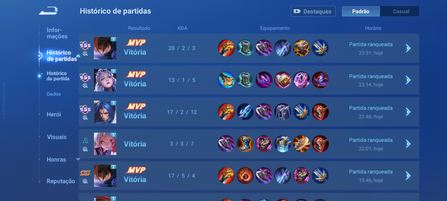 Suba até o lenda elojob Honor of kings