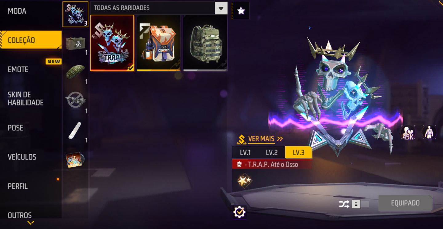 CONTA BOT LV2 + CONJUNTO TERROR NOTURNO