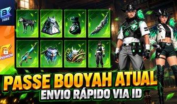 PASSE DE ELITE BOOYAH PREMIUM FREE FIRE ENTREGA RÁPIDA! VIA ID SEM ADICIONAR