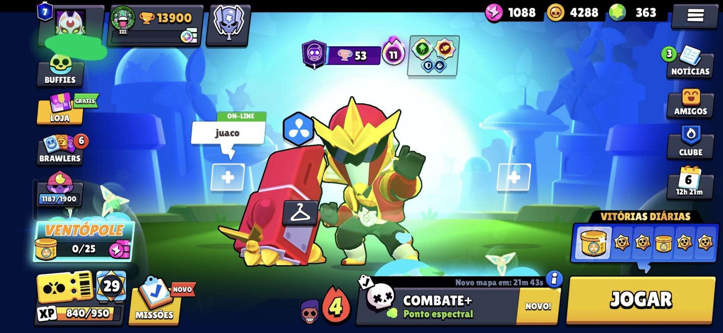 CONTA CHEIA DE SKIN NORMAL E RARA E POUCO TROFÉU BRAWL STARS 13K