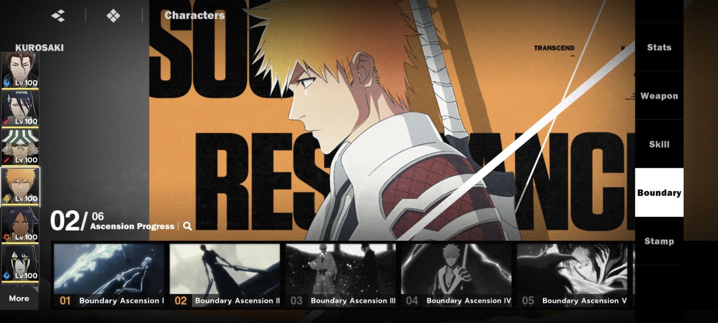 CONTA DE BLEACH SOUL RESONANCE COM AIZEN B6, TRUE B2, ULQUIORRA B1 E ETC..