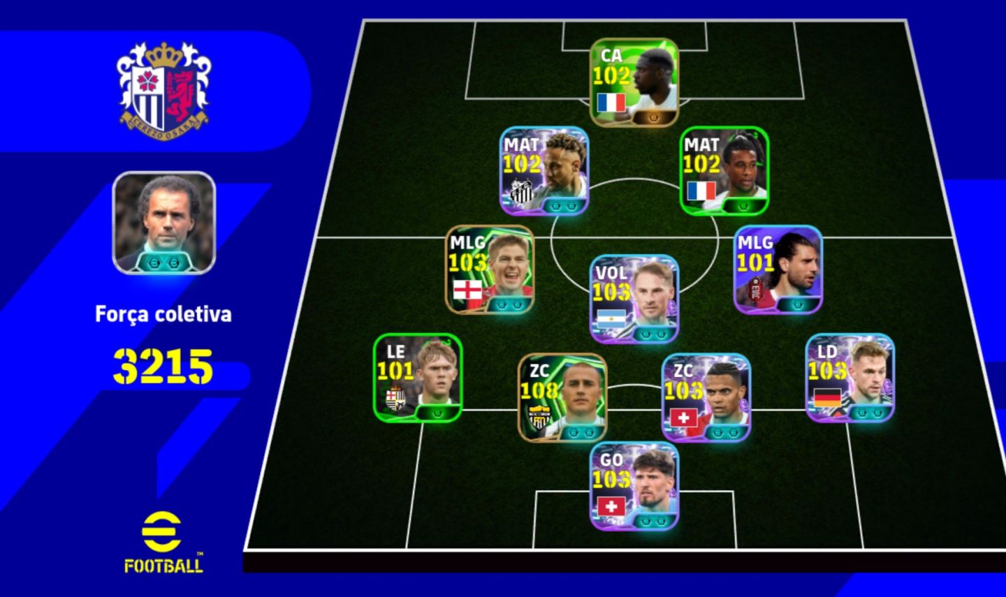 EFootball Mobile | Força 3220 MAX| Beckenbauer + Frank Lampard | 4 Divisão PvP