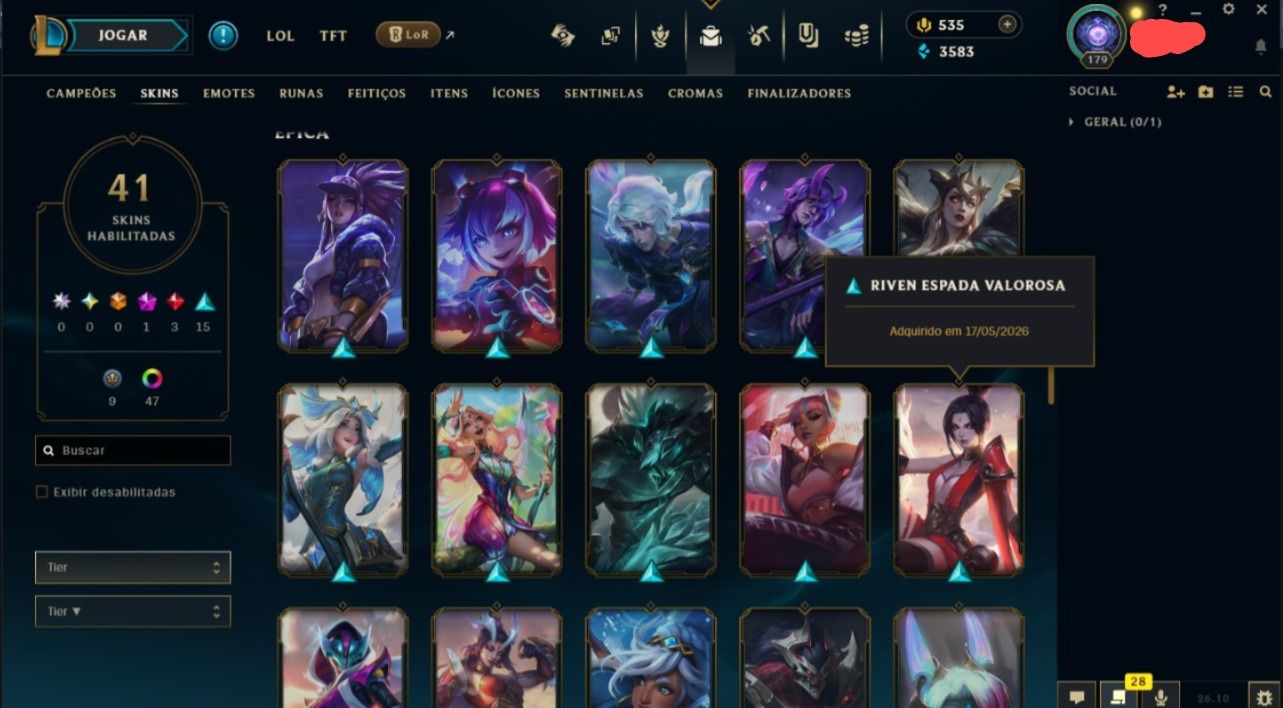 UPADA A MÃO ESMERALDA2soloq e 3flex COM 17R$RP/FULLCHAMP 41SKIN HONRA4 SEM DADOS