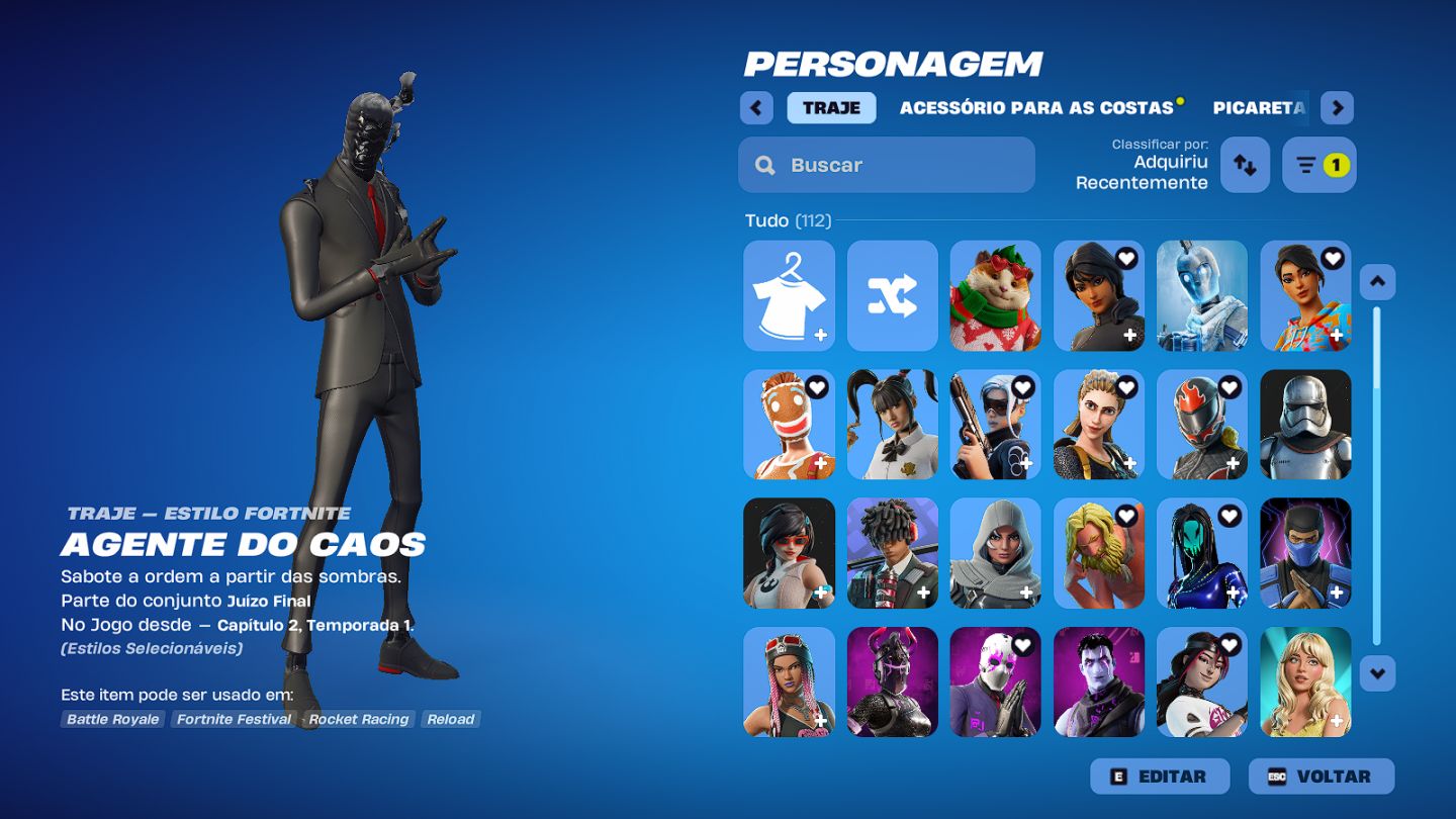 CONTA FORTNITE+RED DEAD NA EPIC E ETC