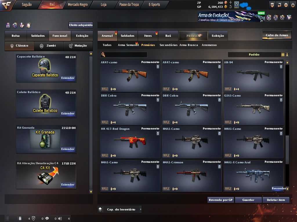 Conta Top Crossfire br, 17 vips rank on