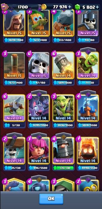 CONTA DE CLASH ROYALE | 14K TROFEUS 16 EVOLUÇÃO E 4 HEROI COM GRANDE CAMPEÃO |