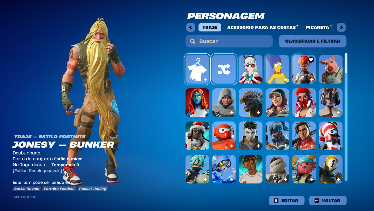 CONTA EPIC DE FORTNITE COM DIVERSOS PASSES + SALVE O MUNDO (V-bucks INFINITO)