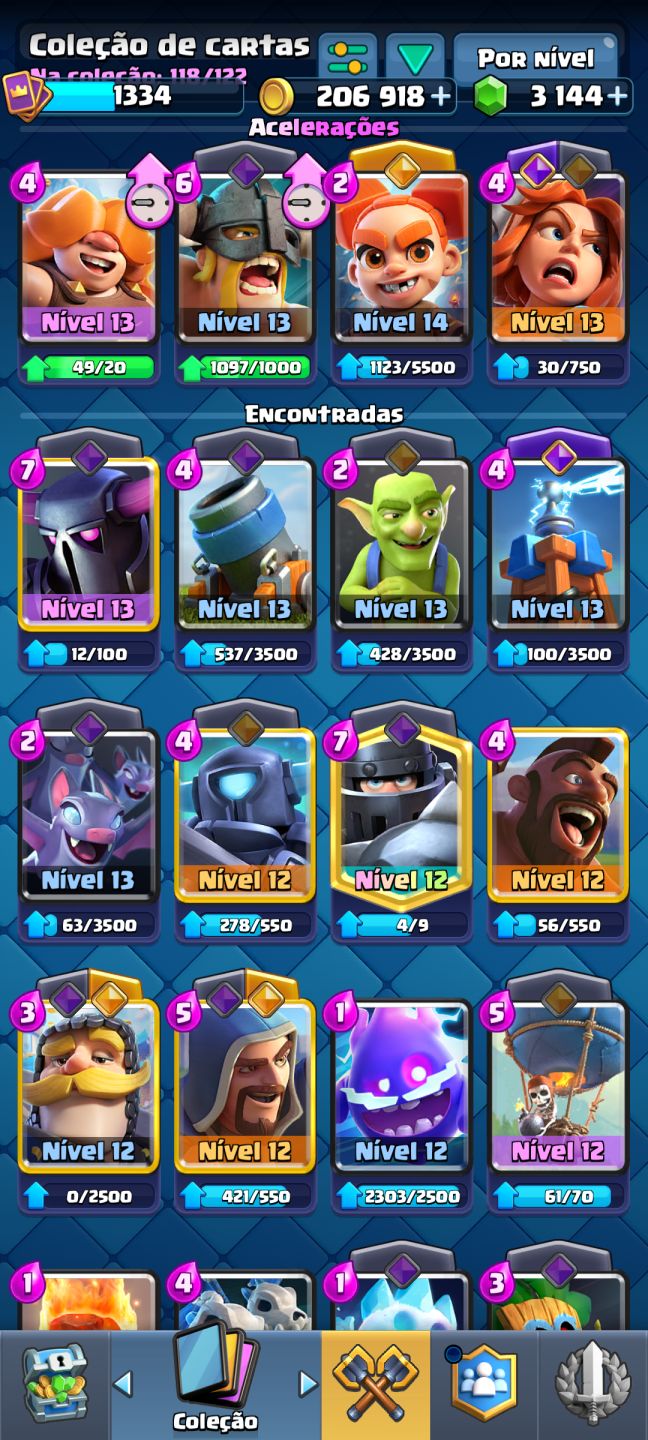 Conta Clash Royale 6 anos / 8 evoluções / 4 heróis / 3 campeões / 3000 gemas