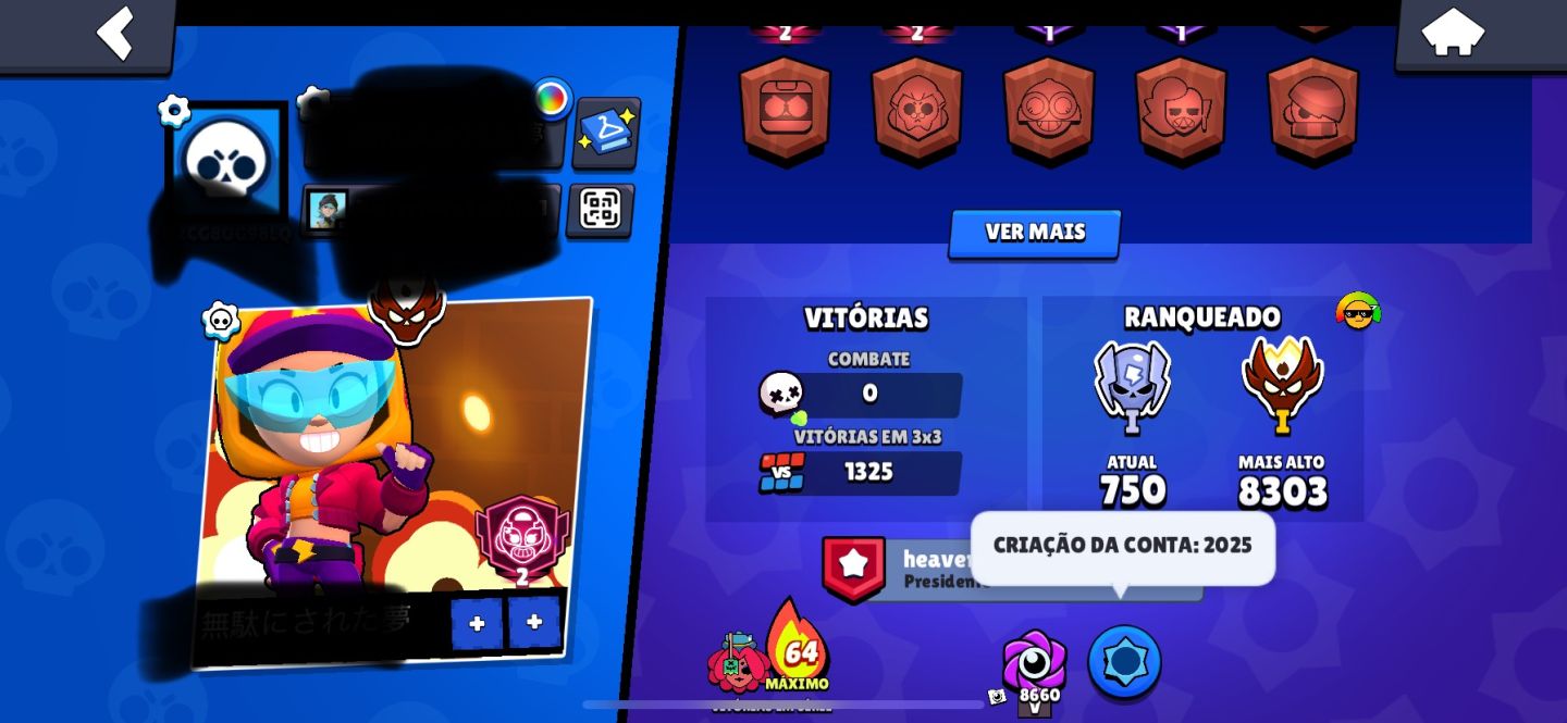 Conta iniciante com mestres e 2 prestígio 2