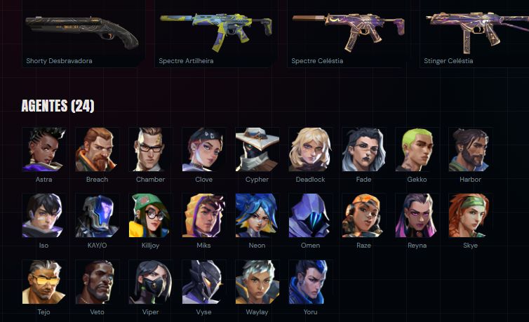 CONTA VALORANT | 44 SKINS 3 FACAS 24 AGENTES | CHAMPIONS 2026 CONFIRA!