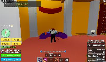 CONTA INSANA BLOX FRUITS! LVL 2800 MAX, GODHUMAN, HALLOW SCYTHE, FRUTAS RARAS!