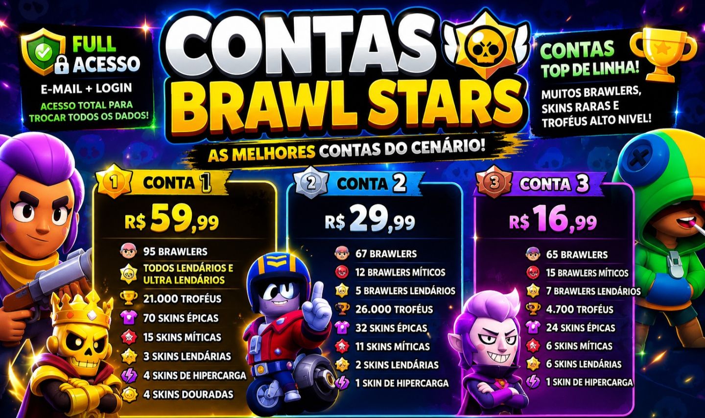 Contas Brawl Stars, No preço