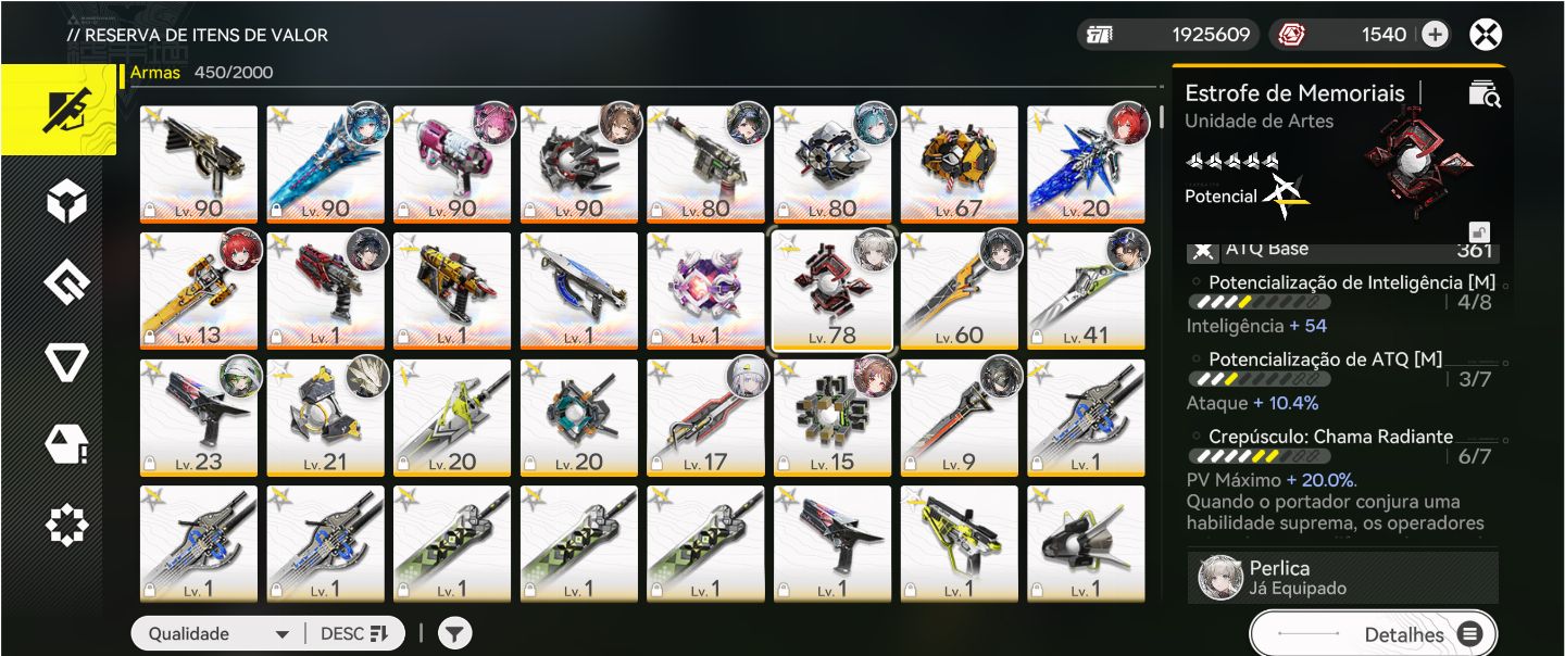 Conta ENDGAME Arknights TIME YVONE