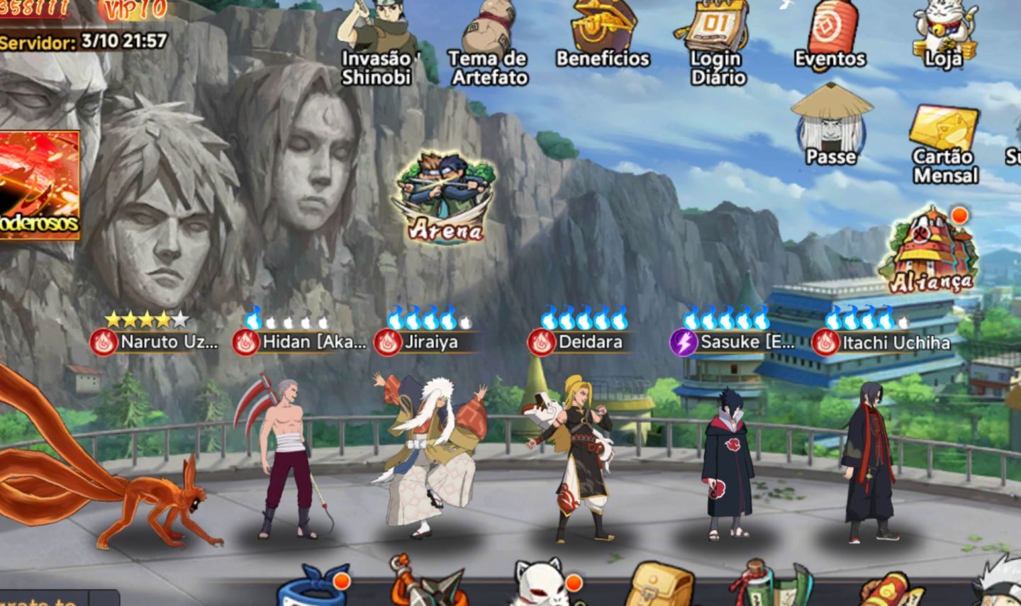 Duelo ninja vontade do fogo