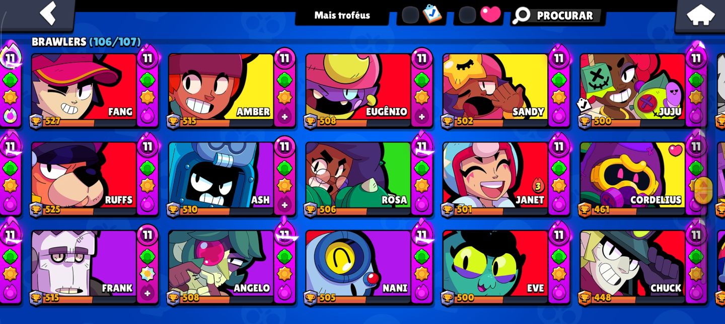 Conta de brawl stars muito rara