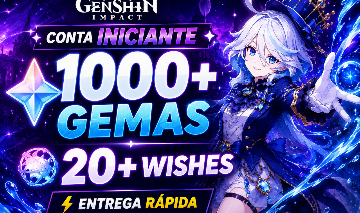 CONTA GENSHIN AR10+ 1000+ GEMAS 20+ WISHES INICIANTE ENTREGA RAPIDA