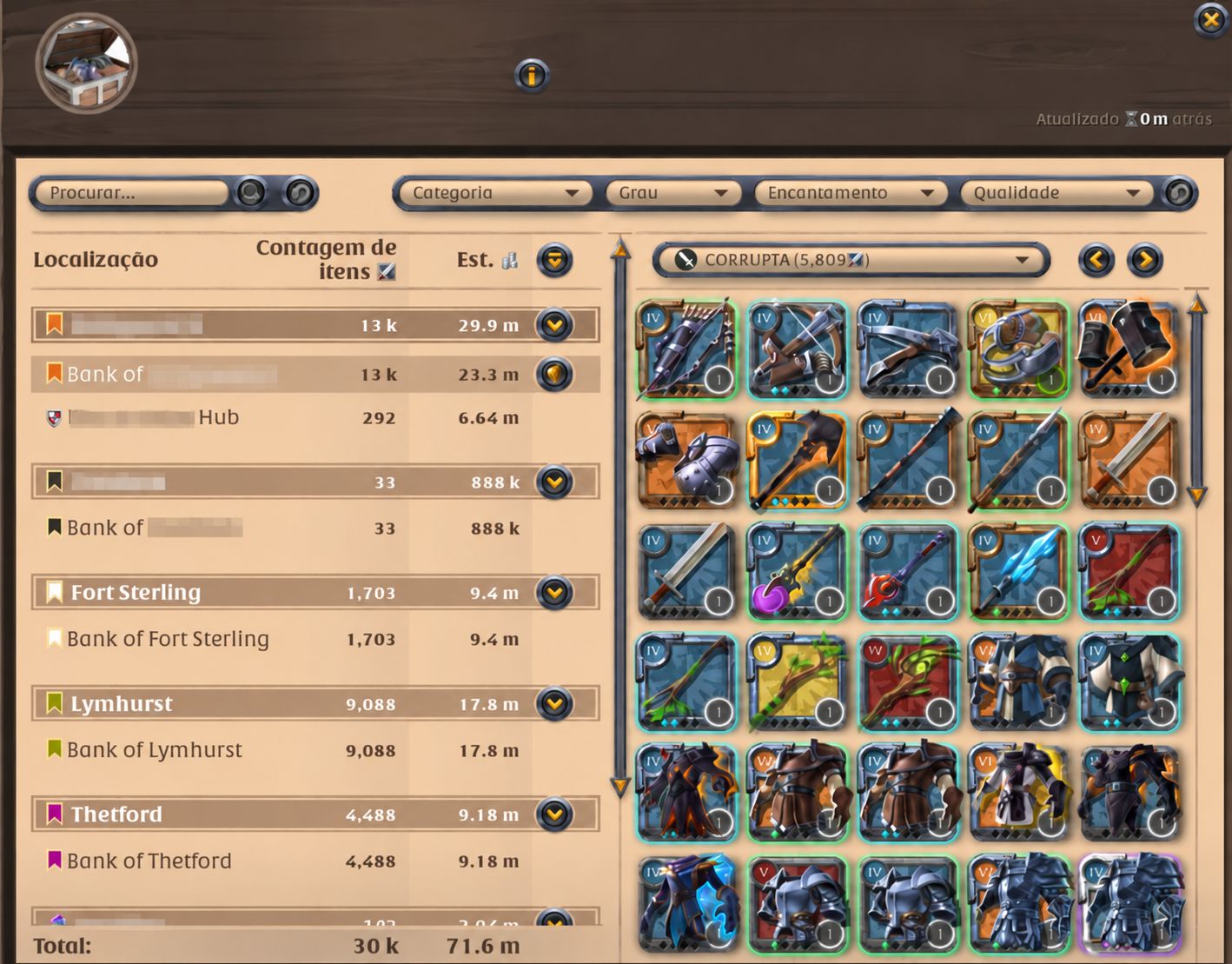 CONTA ALBION 329M FAMA | 71M+ EM ITENS | 37M PVP | 3 ILHAS | FULL PVP
