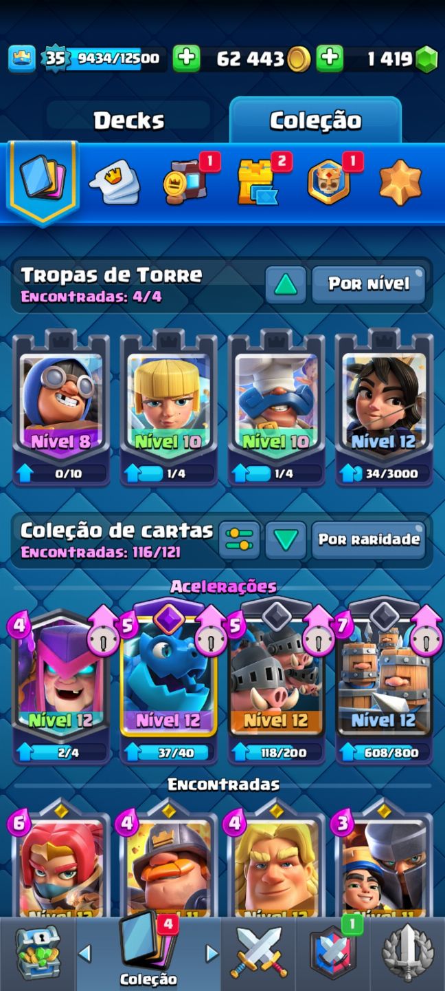 Conta clash royale arena 20