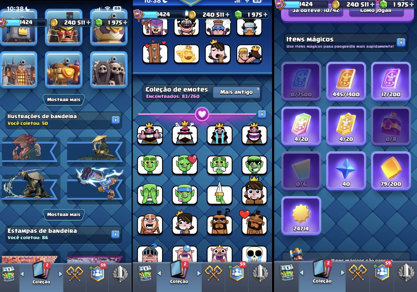 CONTA DE CLASH ROYALE| - 11k DE TROFÉUS | TODAS AS CARTAS | 1K975 GEMAS!