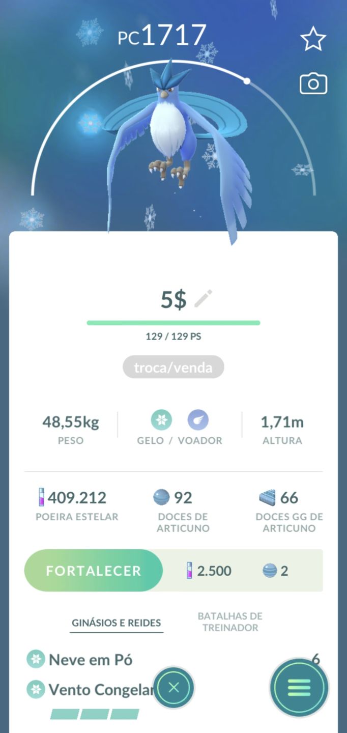 POKÉMON GO - LENDÁRIOS (MEWTWO, LUGIA, TRIO DE AVES) - ENTREGA RÁPIDA.