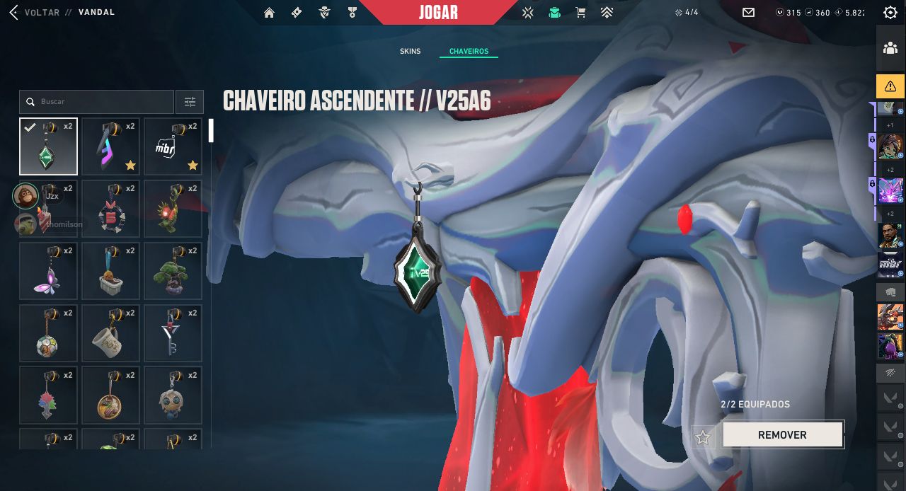 Conta valorant vandal do macaco e +