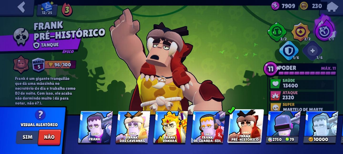 Conta brawl com varios lendarios e varias skins