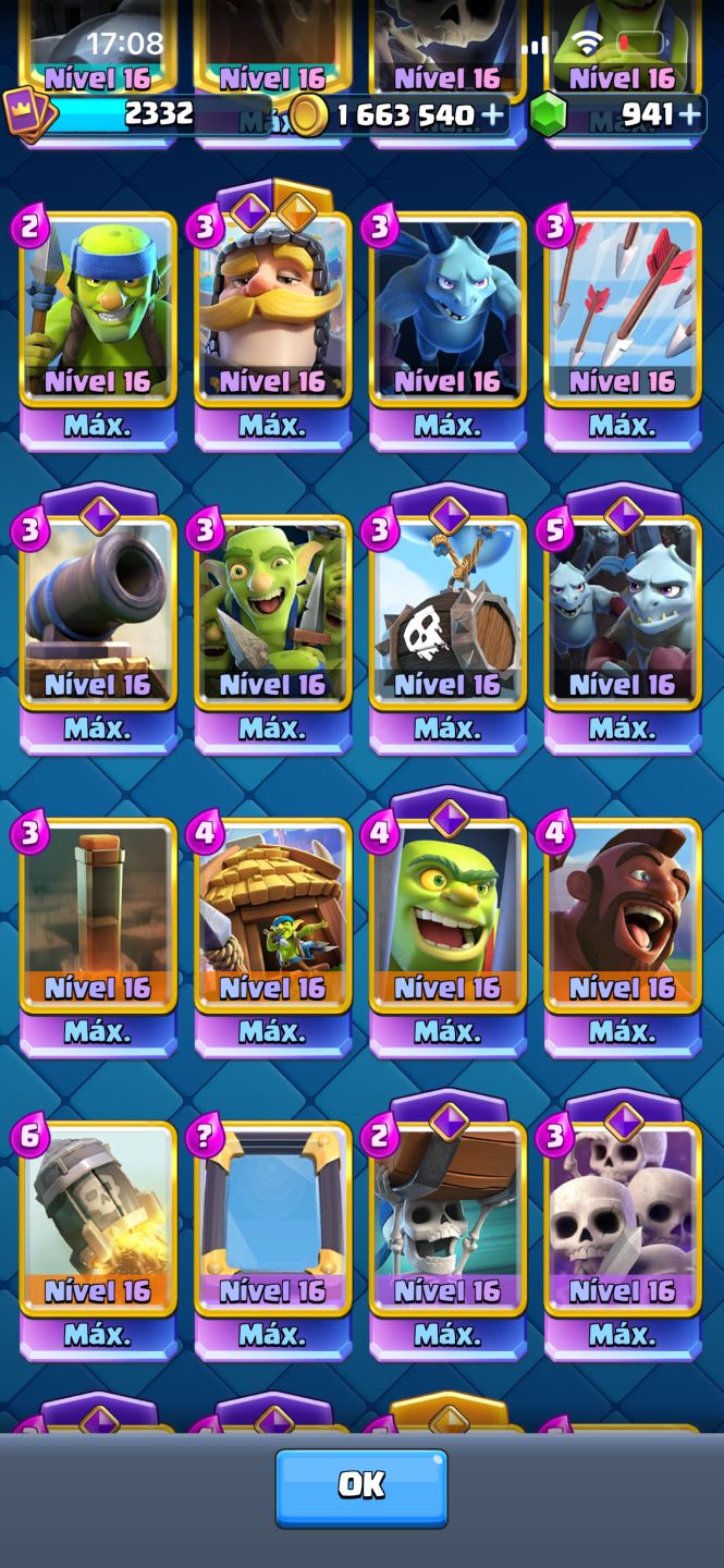 Conta de Clash Royale full maximizada