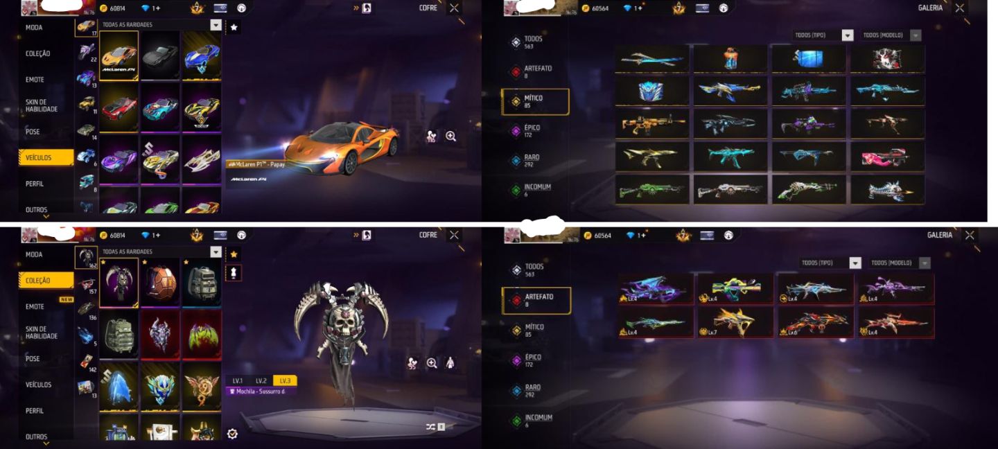 CONTA FREE FIRE PRIME 7 LEVEL 76 QUASE 9 ANOS
