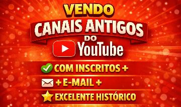 Canais do Youtube Antigos + Email + Inscritos