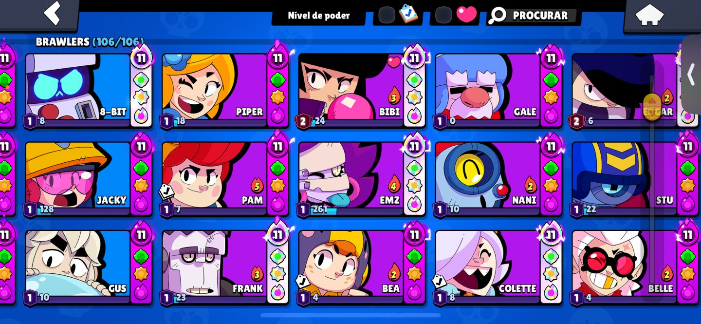 CONTA DE BRAWL STARS 120K FULL 11 FULL BUFF 107/108 ALTERO GMAIL P SEU