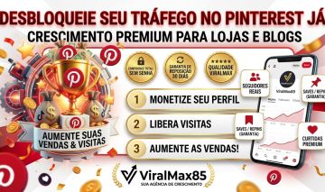 PINTEREST: MAIS VISITAS E VENDAS SEGUIDORES, REPINS/SAVES & TRÁFEGO BR - 30 DIAS