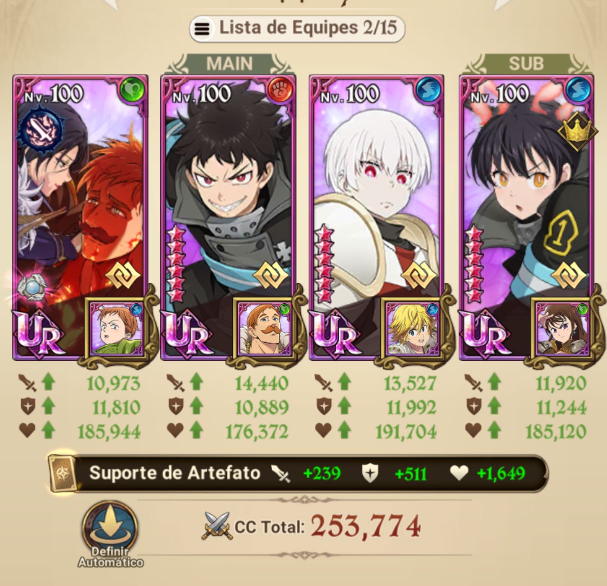 Collab fire force/ conta com quase 300 mil de cc
