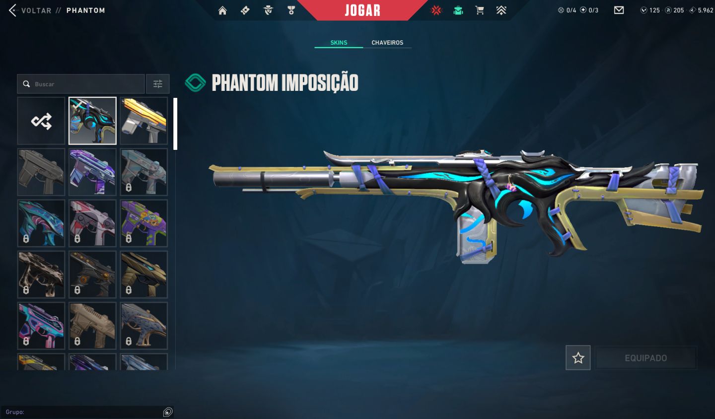 CONTA VALORANT DESAPEGO - PHANTOM CHAMPIONS 24 KARAMBIT SAQUEADOR 205 RADIANITAS