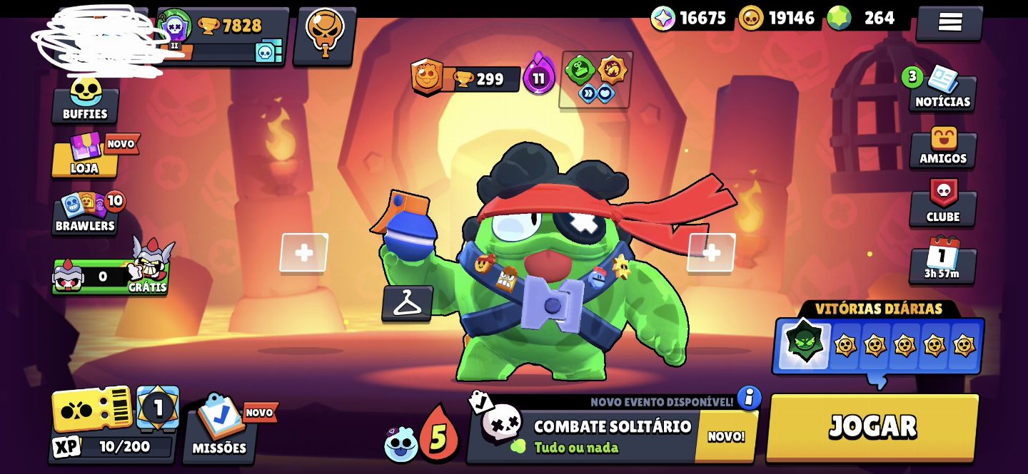 CONTA BRAWL STARS 7828 TROFÉUS