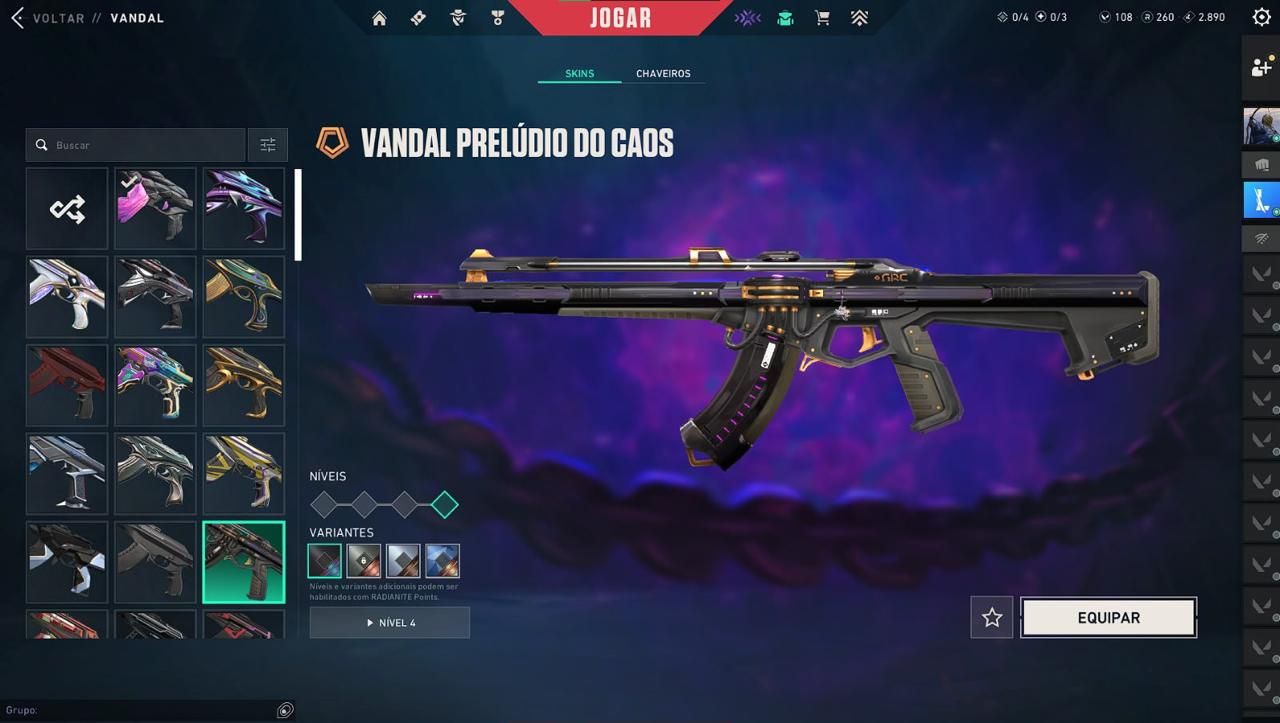 CONTA VALORANT (MUITAS VANDAL E SKINS...)