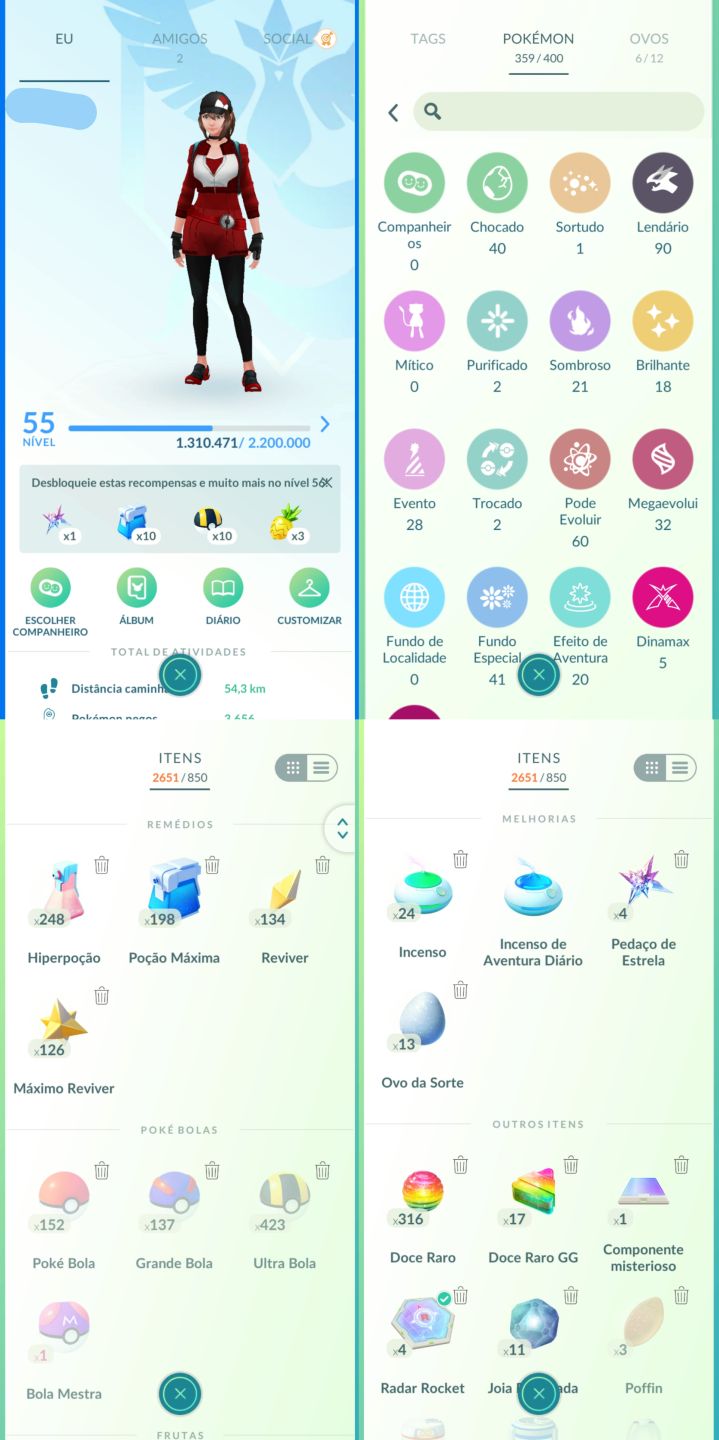 RARIDADE COM ZEKROM SHUNDO MEWTWO SHINY FUNDO E + 5 LENDARIOS SHINY - POKEMON GO