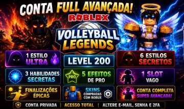 CONTA FULL VOLLEYBALL LEGENDS COM TSH | 6 SECRETOS + 1 ULTRA | LEVEL 200