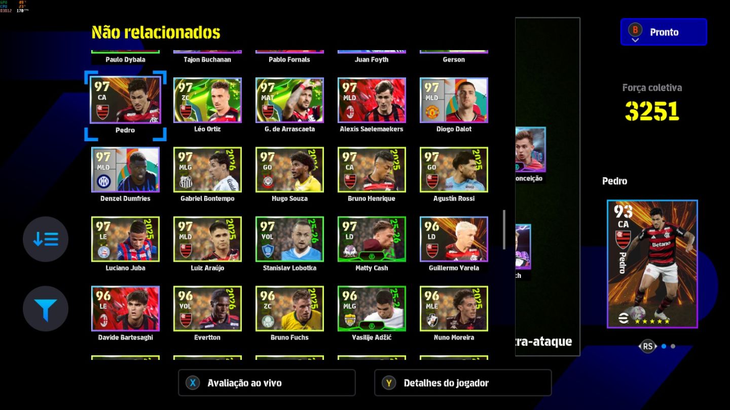 Conta PC Steam Del Piero Blitz 107, Zola Blitz 107, Maldini 109, CR7 107 e CIA