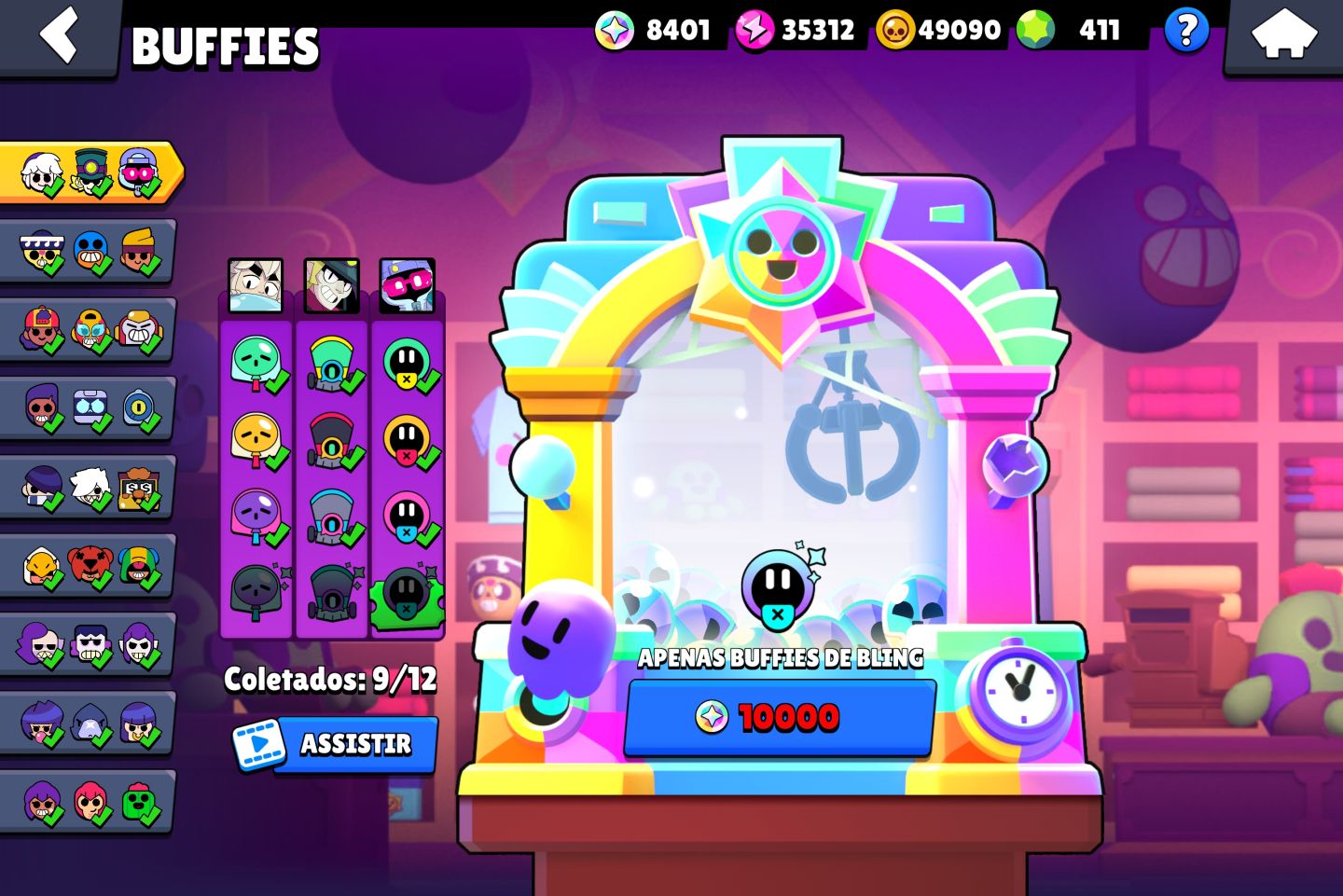 CONTA RARA, 148K TROFEUS +600 SKINS,FAMA ALIEN II, FULL BRAWLERS, FULL BUFFIES