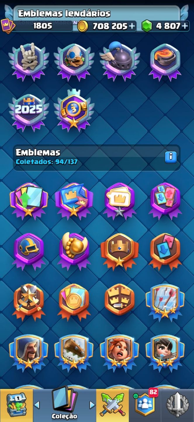9 ANOS Clash Royale 14K+ Troféus 24 Cartas Nvl 16 560k Pts de Elite Full